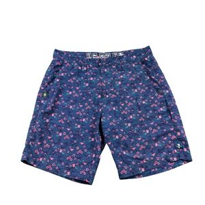 William Murray Blue Green Pink Floral AOP Golf Swim Casual Short SZ 30